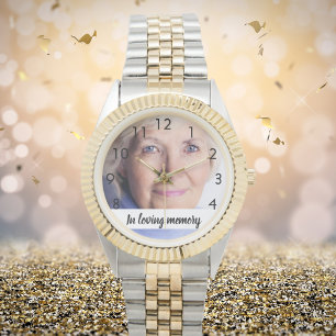 Custom photo memorial grandmother watch