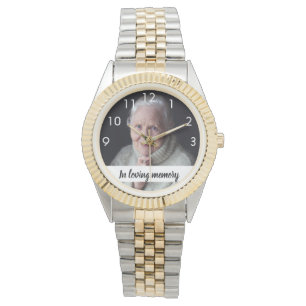 Custom photo memorial grandmother watch