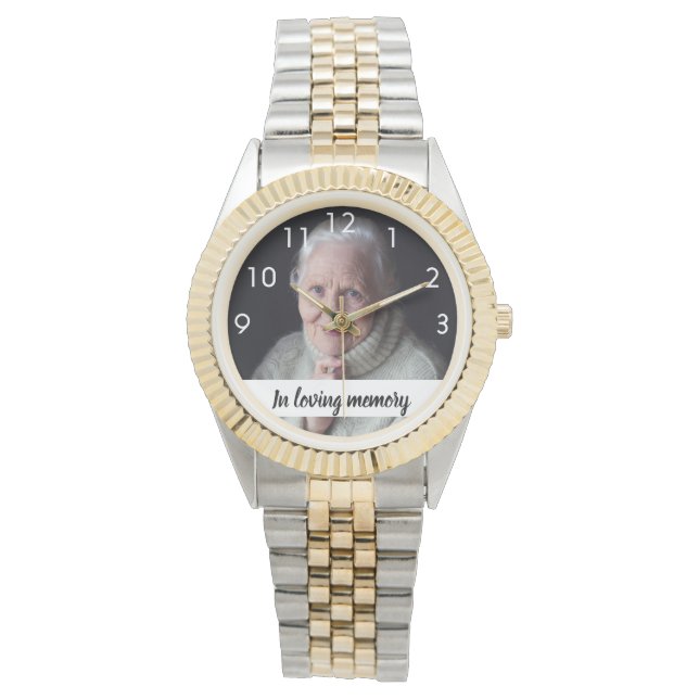 Custom photo memorial grandmother watch (Front)