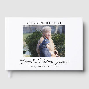 Custom Photo Memorial Guest Book, Celebration of Book