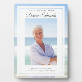 Custom Photo Memorial In Loving Memory Plaque