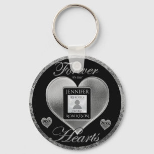 Custom Photo Memorial in Loving Memory Silver Key Ring