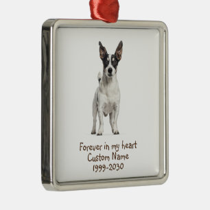Custom Photo Memorial Keepsake Dog Metal Ornament