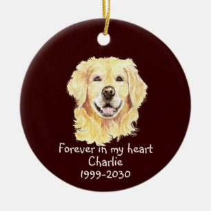 Custom Photo Memorial Keepsake Pet Dog Ceramic Ornament