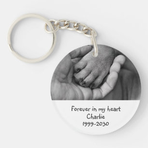 Custom Photo Memorial Keepsake Pet Dog  Keychain