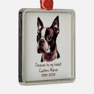 Custom Photo Memorial Keepsake Pet Dog Metal Ornament