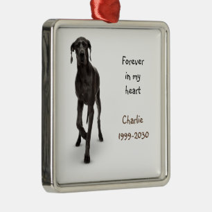 Custom Photo Memorial Keepsake Pet Dog    Metal Ornament