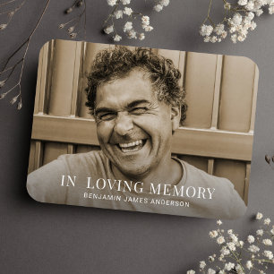 Custom Photo Memorial or Funeral Magnet