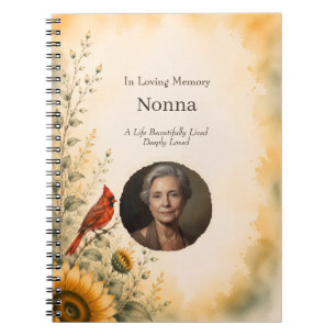 Custom Photo Memorial Spiral Notebook
