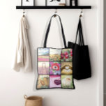 Custom photo Memories in Motion  Tote Bag<br><div class="desc">Bespoke Tote for Memories, Expressive Photo Grid Carry-All. This tote bag is a unique canvas for your cherished memories. With a photo collage, photo grid, and mosaic design, it becomes a beautiful tapestry of your favorite moments. Customizable and versatile, it allows you to display your most cherished photos in a...</div>