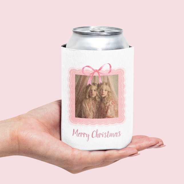 Custom Photo Merry Christmas Can Cooler (Creator Uploaded)