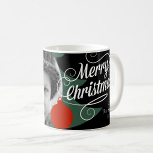 Custom Photo Merry Christmas with Name Coffee Mug