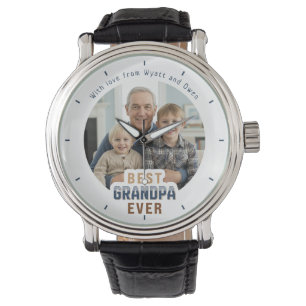 Custom Photo Message Best Grandpa Ever Watch