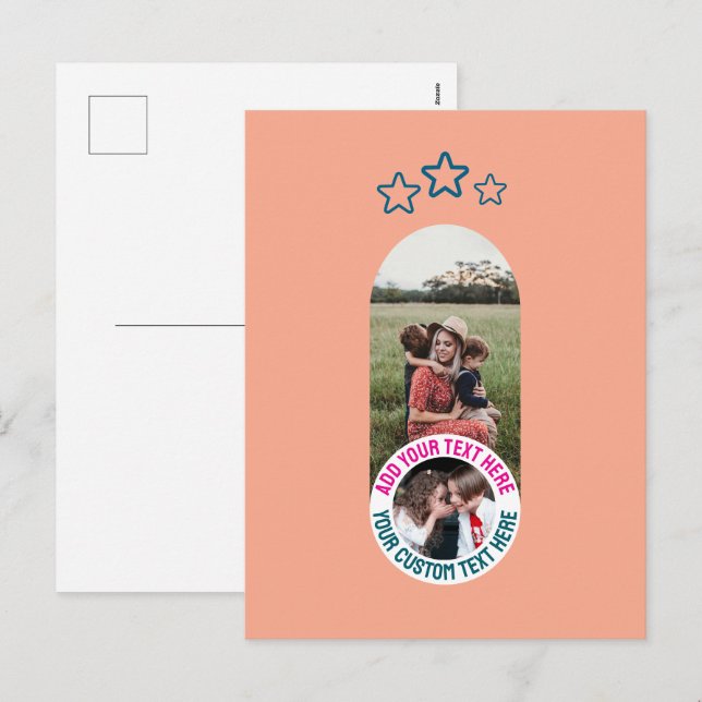 📸 Custom Photo & Message Card – Personalised Text (Front/Back)