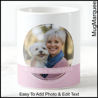 Custom Photo & Message White & Pink C52 Memory Coffee Mug