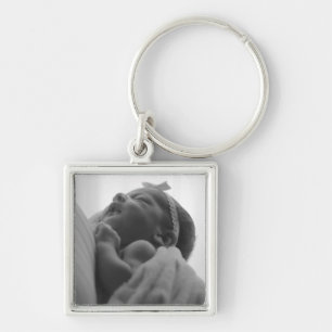 Custom Photo Metal Square Charm Key Ring