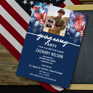 Custom photo Military going away party
