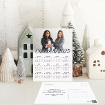 Custom Photo Minimal Calendar 2025 Cheers Business Holiday Postcard<br><div class="desc">Celebrate the upcoming year with our Modern Minimalist Custom Photo Business Holiday Postcard Calendar for 2025. Personalise this stylish and contemporary postcard with a favourite horizontal photo of your business team, adding a professional yet personal touch to your holiday greetings. The back features warm wishes for a wonderful 2025, accompanied...</div>