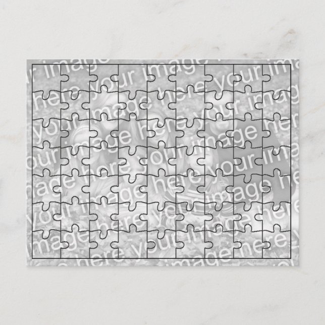 Custom Photo "Mock" Puzzle Post Card-63 pieces Postcard (Front)