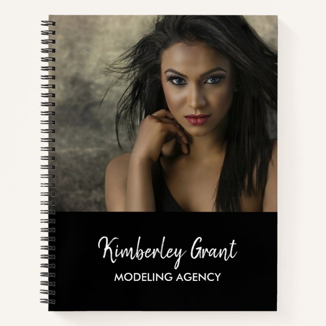 Custom photo modelling black notebook (Front)