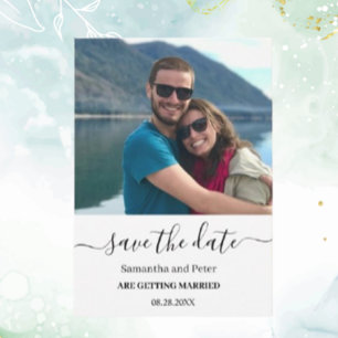 Custom Photo Moden Relaxed Save the Date