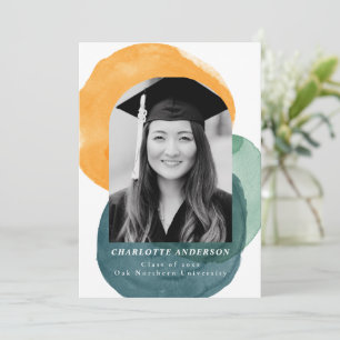 Custom Photo Modern Abstract Trendy Graduation Announcement