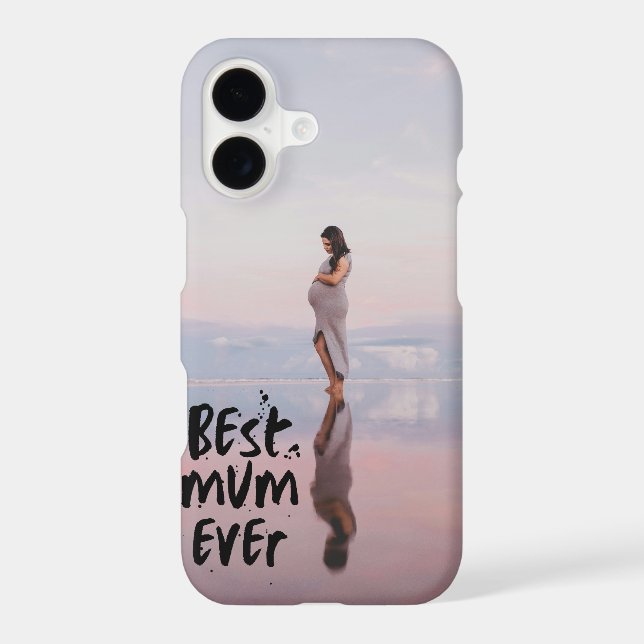 Custom Photo Modern Best Mom Ever (Back)