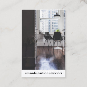 Custom Photo modern bold for Architects designer Business Card