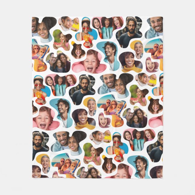 Custom Photo Modern Camouflage  Fleece Blanket (Front)