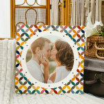 Custom Photo Modern Colourful Personalised Faux Canvas Print<br><div class="desc">Custom Photo Modern Colourful Personalised Canvas Art features a colourful modern geometric pattern with your favourite photo in the centre. PHOTO TIP: centre your photo prior to uploading to Zazzle. Designed by Evco Studio www.zazzle.com/store/evcostudio</div>