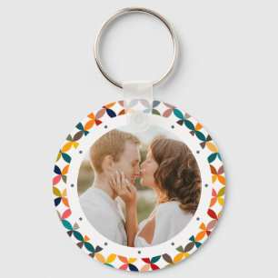 Custom Photo Modern Colourful Personalised Key Ring