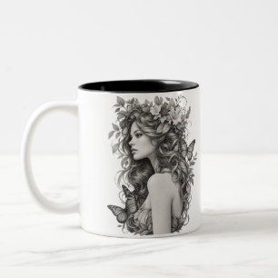 Custom Photo Modern Cool Elegant Create Your Own Two-Tone Coffee Mug