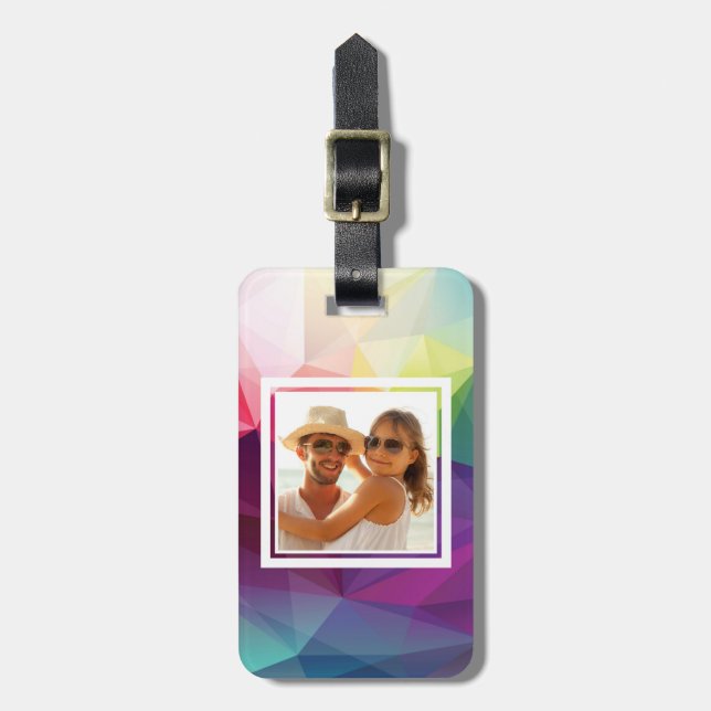 Custom Photo Modern Design Luggage Tag (Front Vertical)