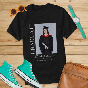 Custom Photo Modern Elegant Senior Graduation Part T-Shirt