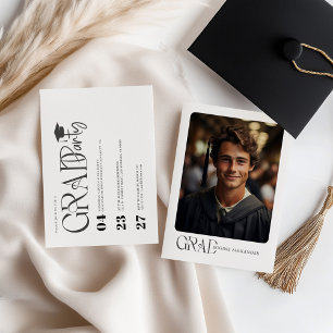Custom Photo Modern Graduation Party Invite