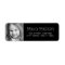 Custom photo modern minimal black return address