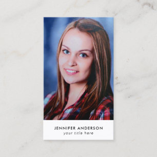 Custom Photo Modern Minimalist Professional Business Card