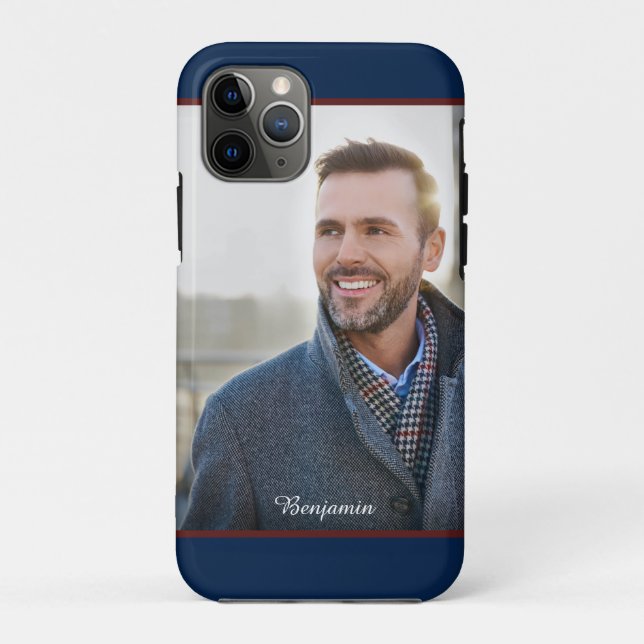 Custom Photo Modern Personalise Case-Mate iPhone Case (Back)