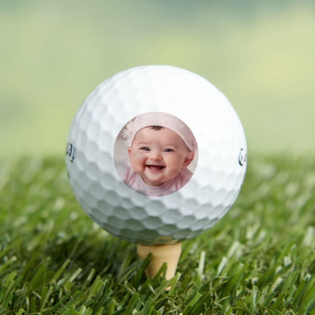 Custom Photo Modern Personalised Golf Ball (Insitu Tee)