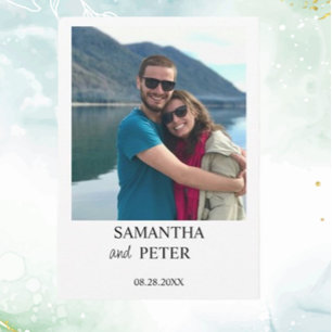 Custom Photo Modern Relaxed Wedding  Invitation