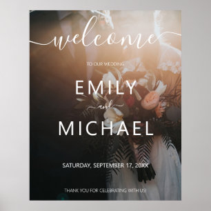 Custom Photo Modern Wedding Welcome Poster