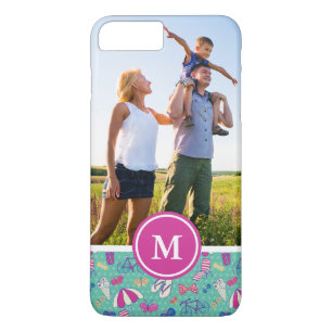 Custom Photo & Monogram Beautiful Summer Pattern iPhone 8 Plus/7 Plus Case