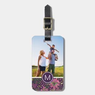 Custom Photo & Monogram Bright pattern Luggage Tag