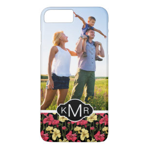 Custom Photo & Monogram Elegant floral pattern 2 iPhone 8 Plus/7 Plus Case
