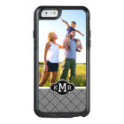 Custom Photo & Monogram Geometric checked texture