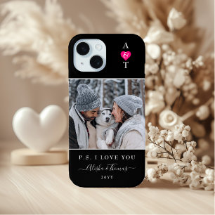 Custom Photo & Monogram Wedding/Engagement iPhone 15 Case