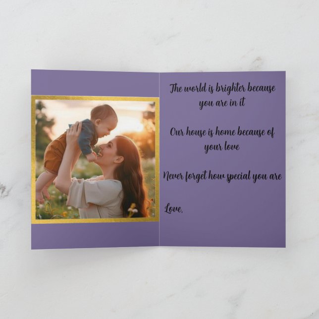 Custom Photo Mothers Day Card (Inside)