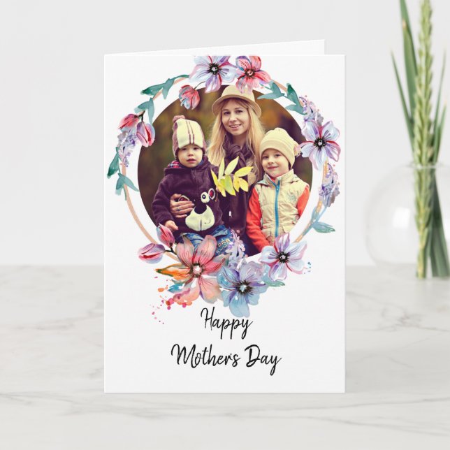 Custom photo Mother's day Card (Front)