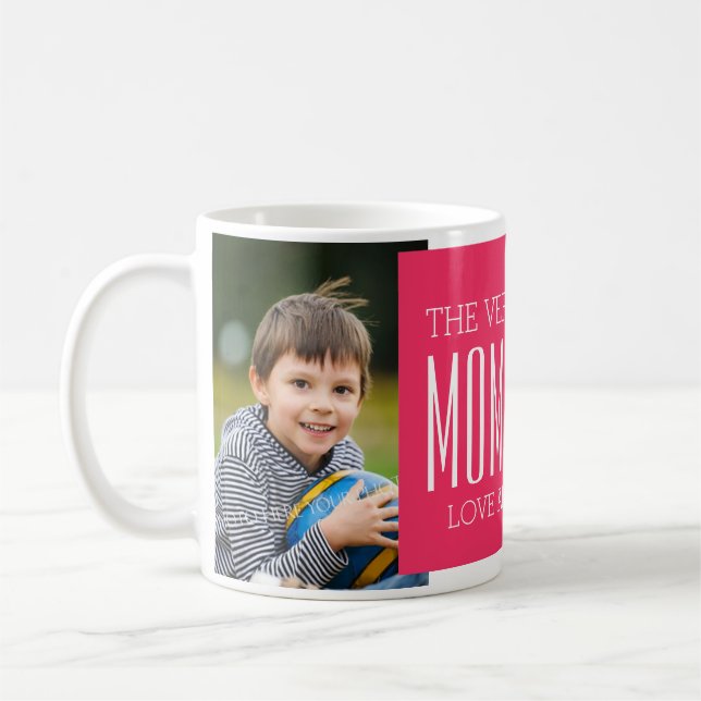 Custom Photo Mother's Day Mug Fuchsia (Left)