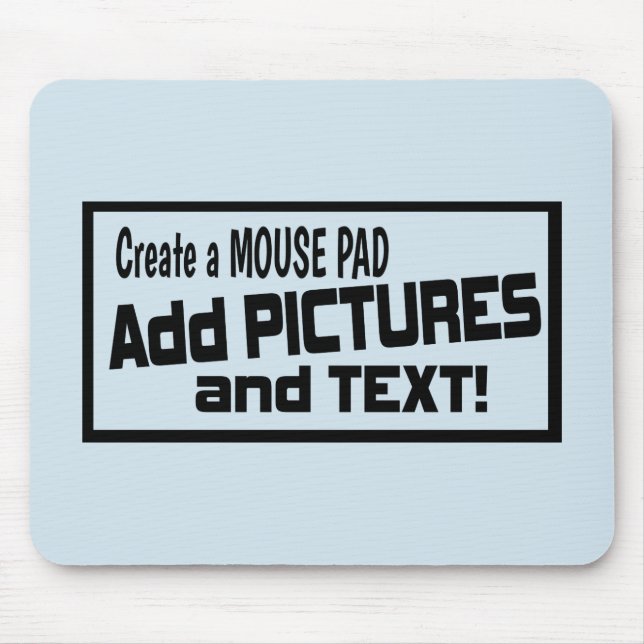 Custom Photo MOUSE PAD - Upload Pic, add Text! (Front)